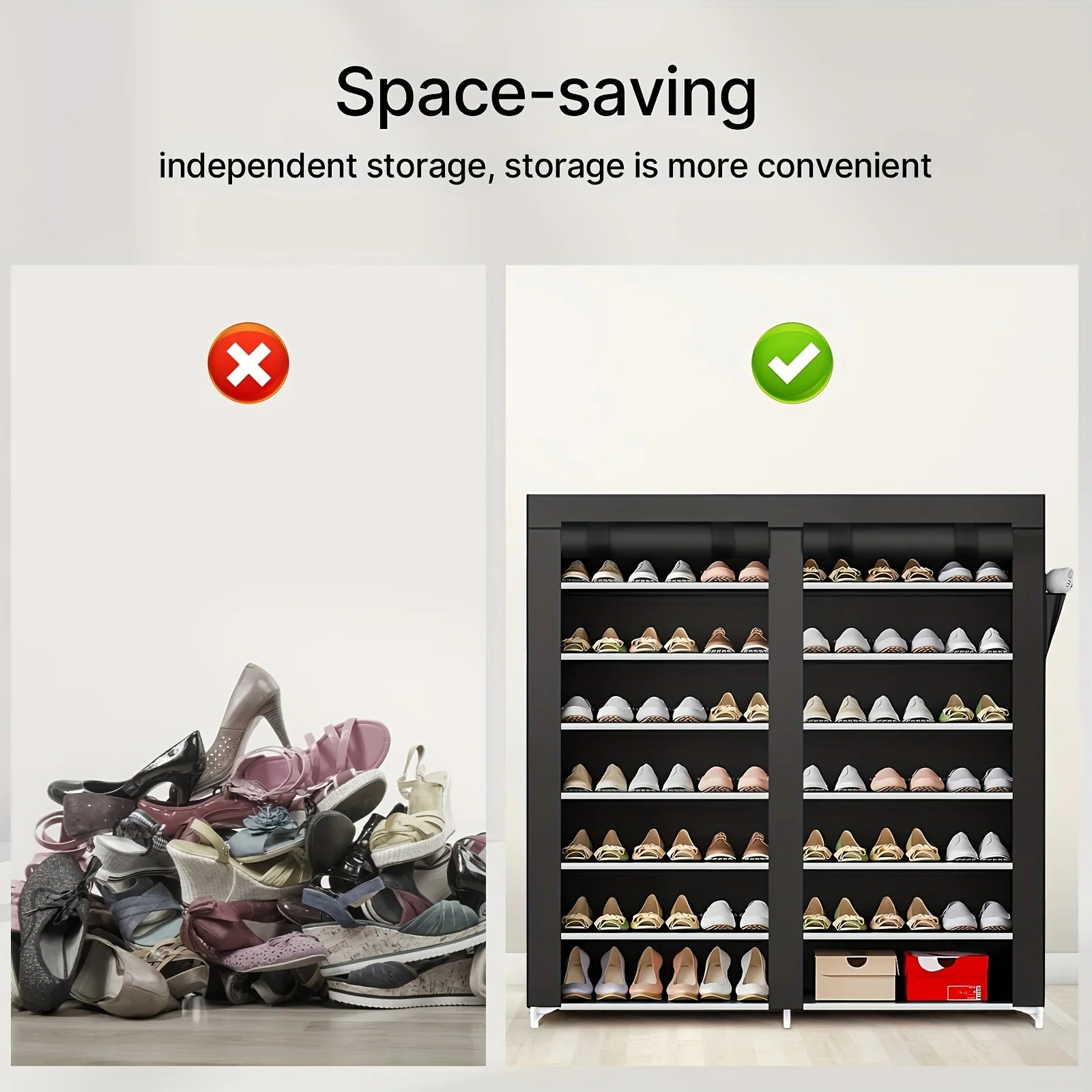 StoreEase 6-Tier Shoe Organizer with Dust Cover